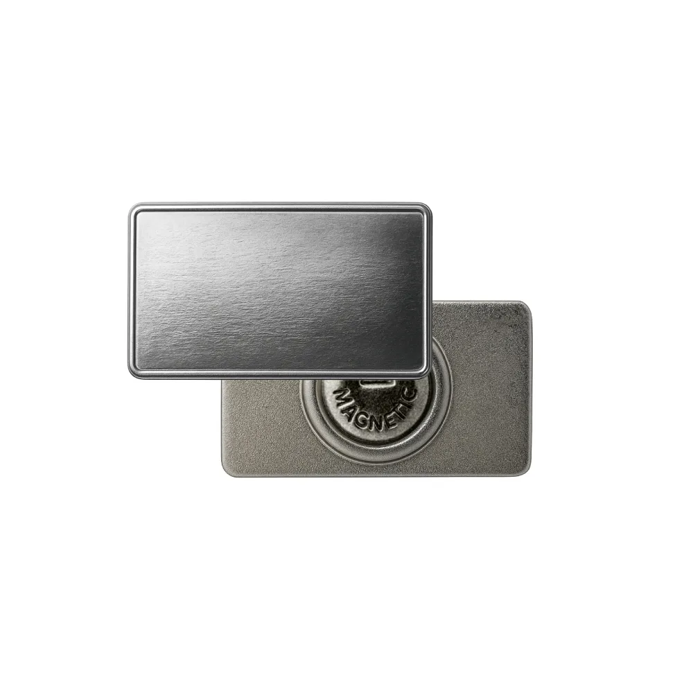 Rectangular Flat Metal Badges with Magnet Attachment - Image 5