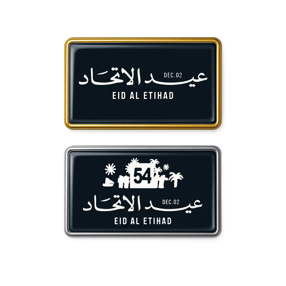 Rectangular Flat Metal Badges with Magnet Attachment - Image 7