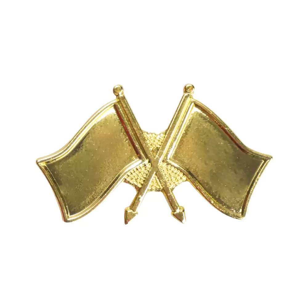 Twin Flag Metal Badges Golden Imprint Your Country Flag - Image 2