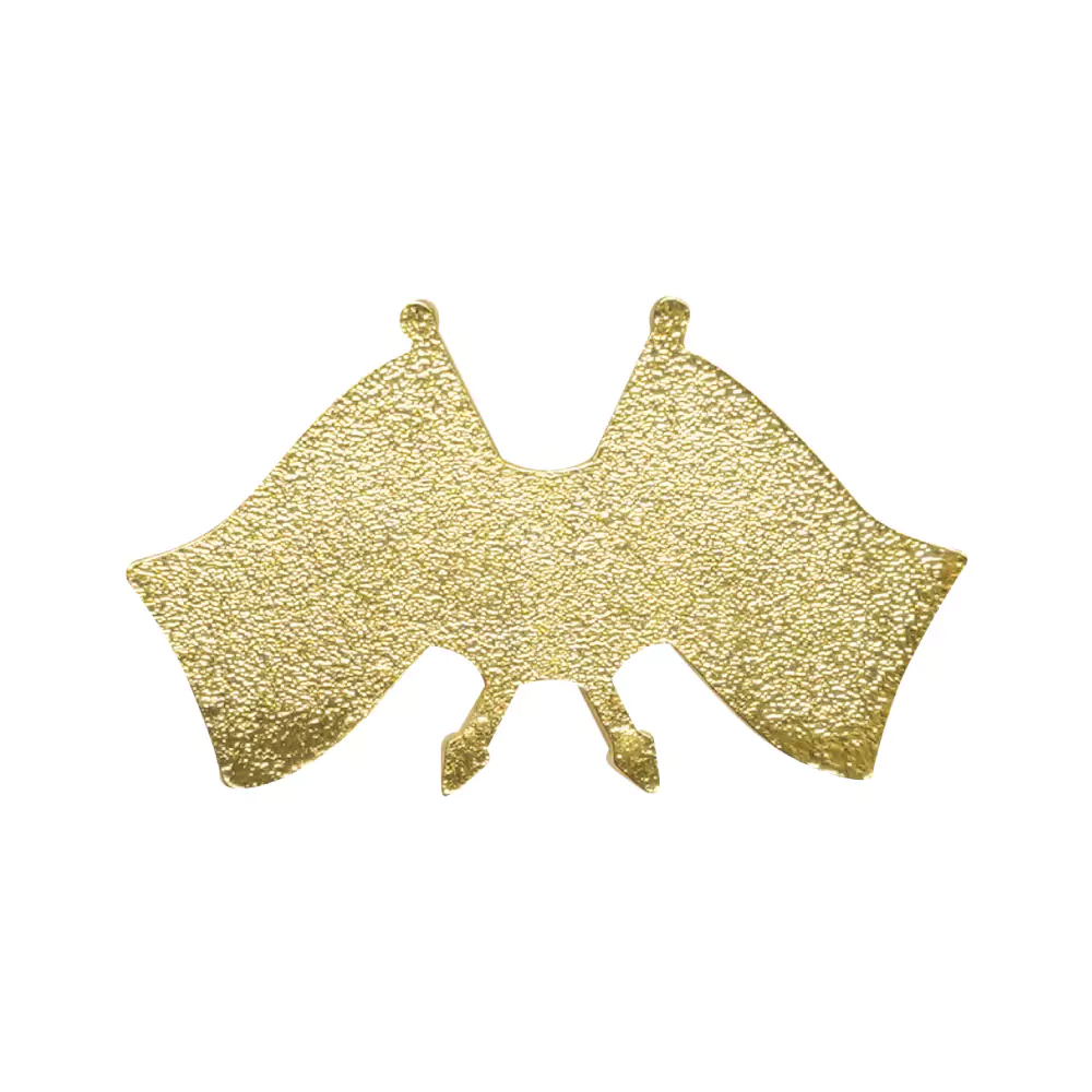 Twin Flag Metal Badges Golden Imprint Your Country Flag - Image 3