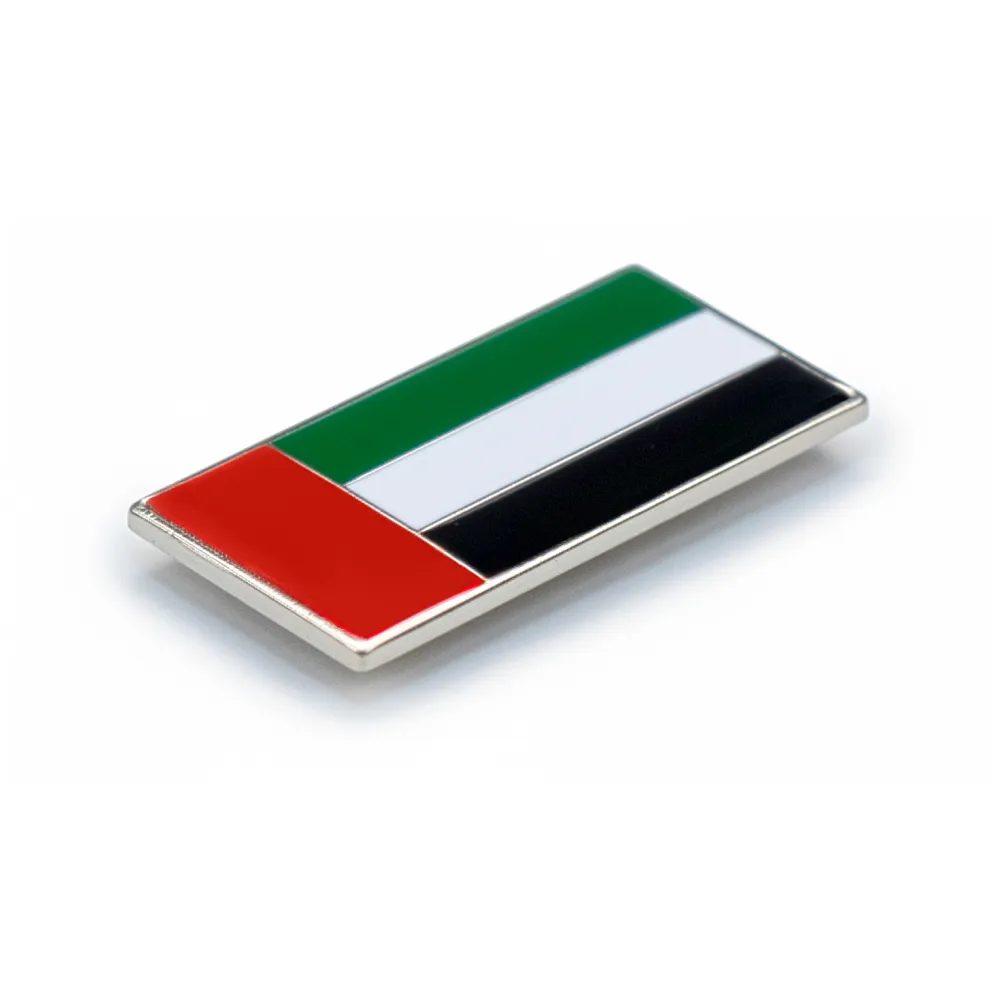 UAE Flag Metal Badges Rectangle with Magnet Attachment - Image 7