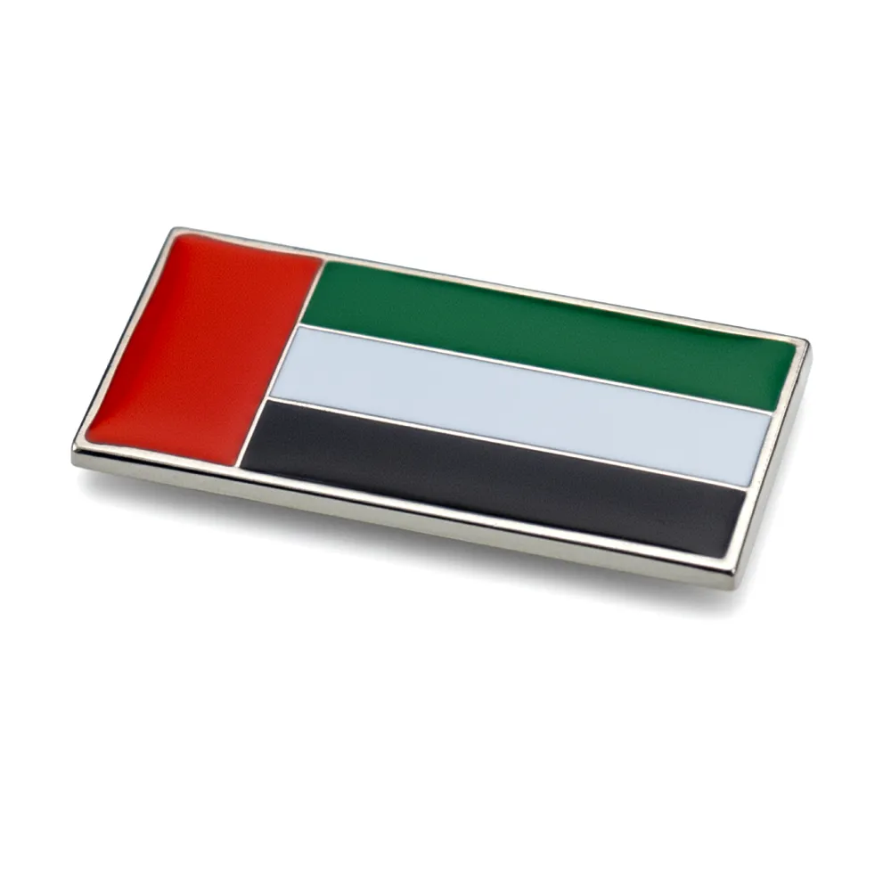 UAE Flag Metal Badges Rectangle with Magnet Attachment - Image 6