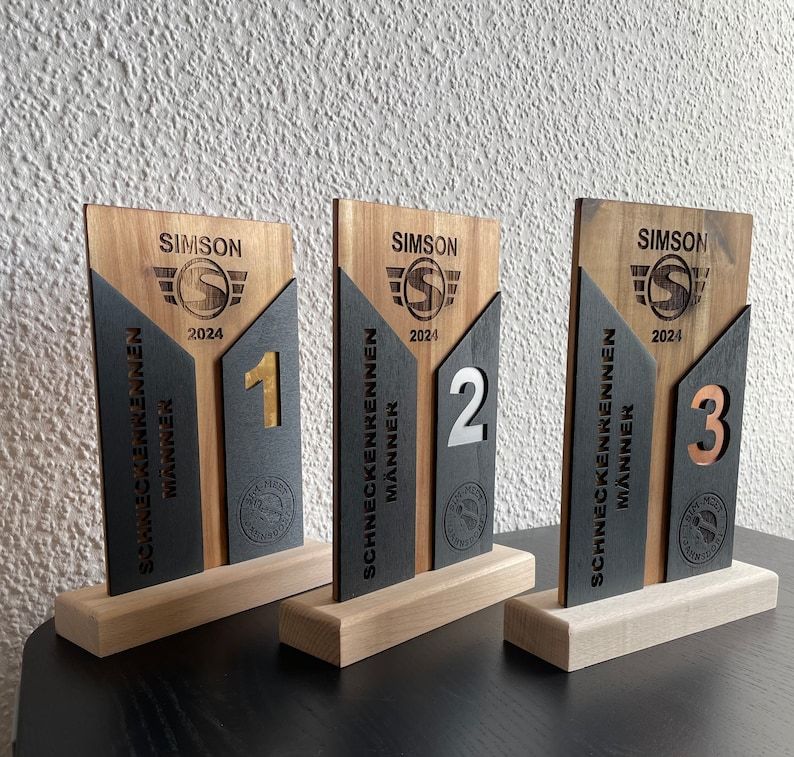 wooden trophy