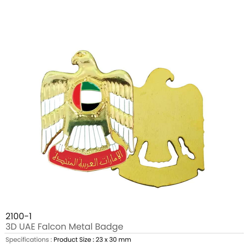 UAE Falcon Metal Badges - Image 2