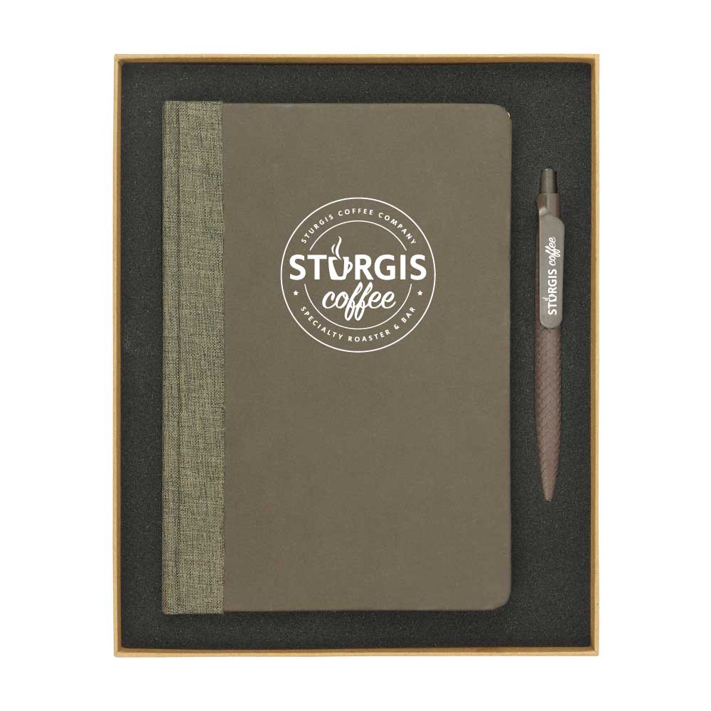 Coffee Journal Set with A5 Size Notebook and Pen - Image 2