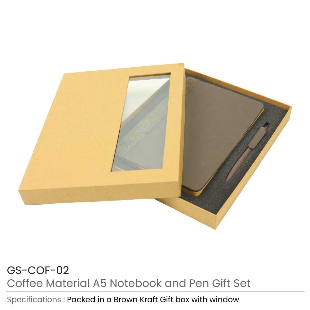 Coffee Journal Set with A5 Size Notebook and Pen - Image 4